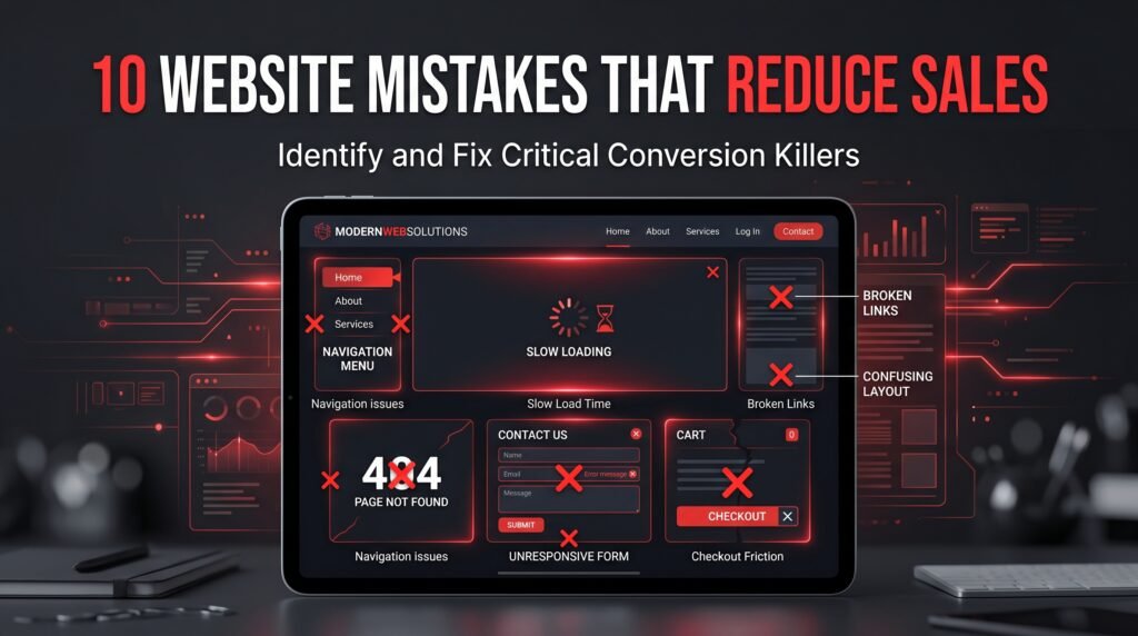 website mistakes reduce sales